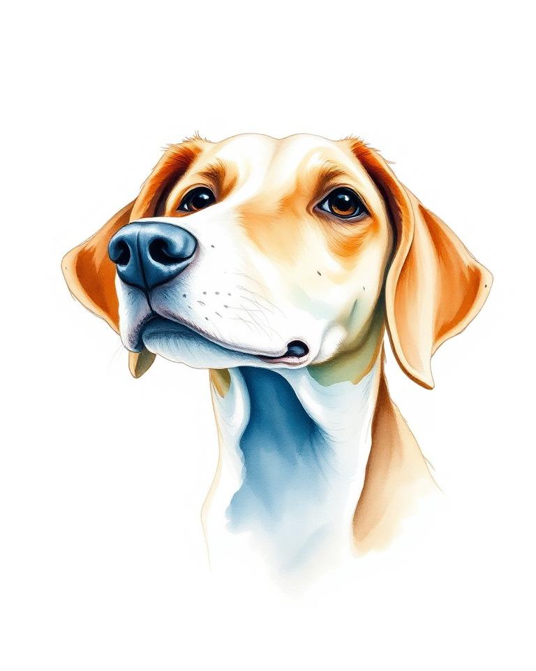 Quadro de pet no estilo Aquarela